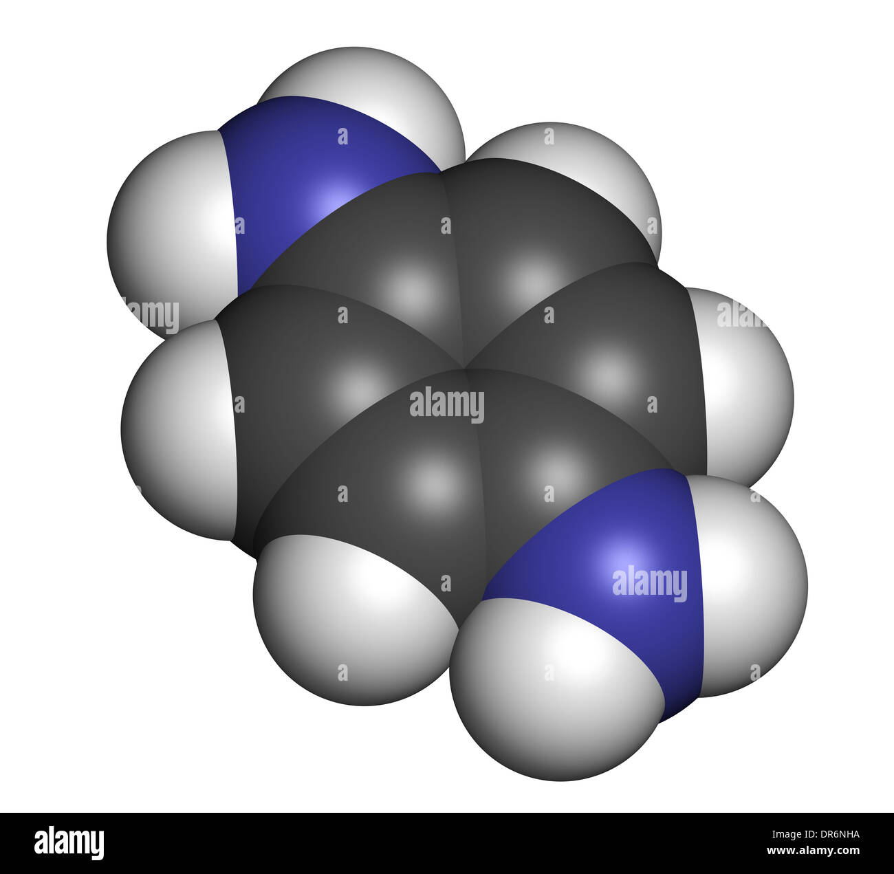 p-Phenylenediamine (PPD) hair dye molecule. Also precursor in polymer