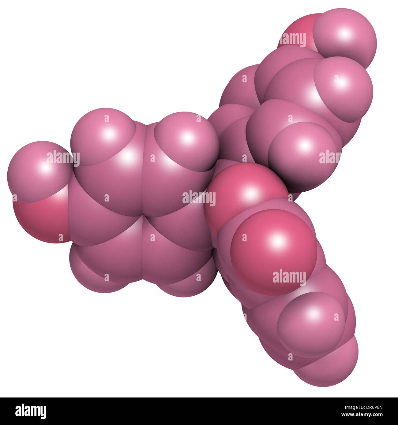 Phenolphthalein indicator molecule. Used in acid base titrations and as