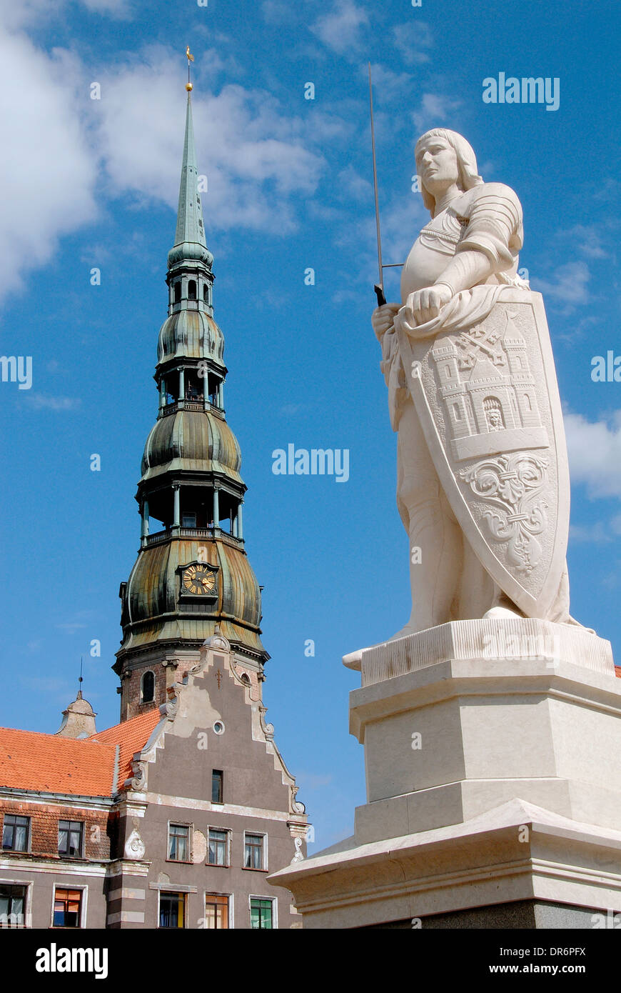 Statue in Riga, Latvia Stock Photo - Alamy