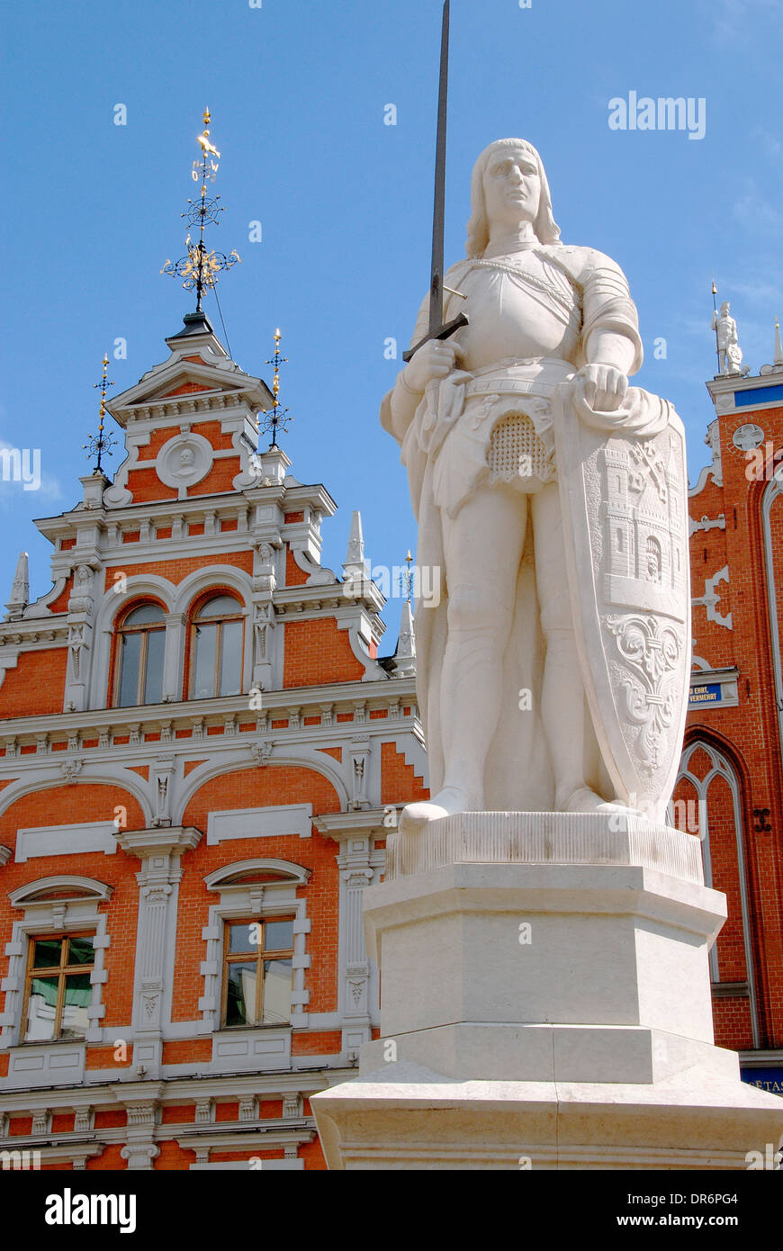 Statue in Riga, Latvia Stock Photo