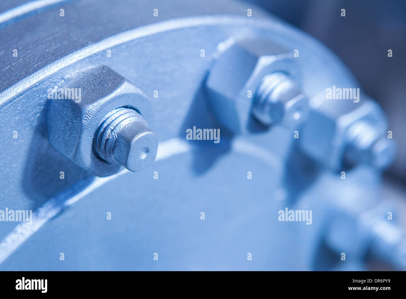 Joint of two flanges by bolts and nuts Stock Photo Alamy