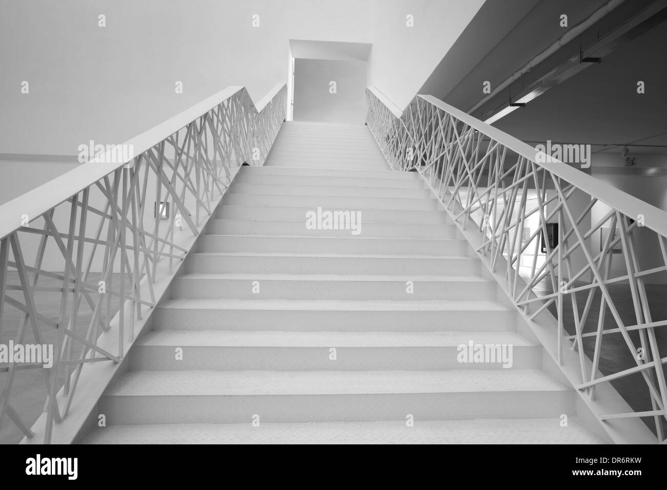 Empty office building stairway composition Stock Photo