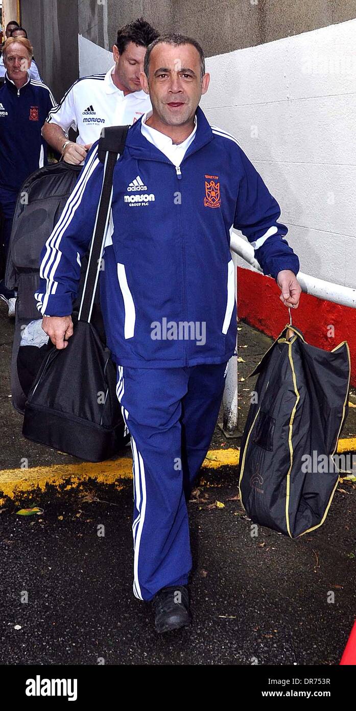 Michael Lavelle Television stars arriving at Richmond Park football