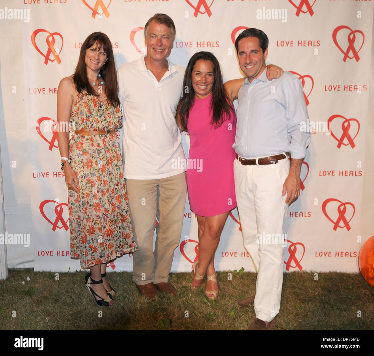 Guest, Richard Johnson, Samantha Yanks, David Yanks Love Heals at Luna Farm  Sagaponack, New York - 07.07.12 Stock Photo - Alamy