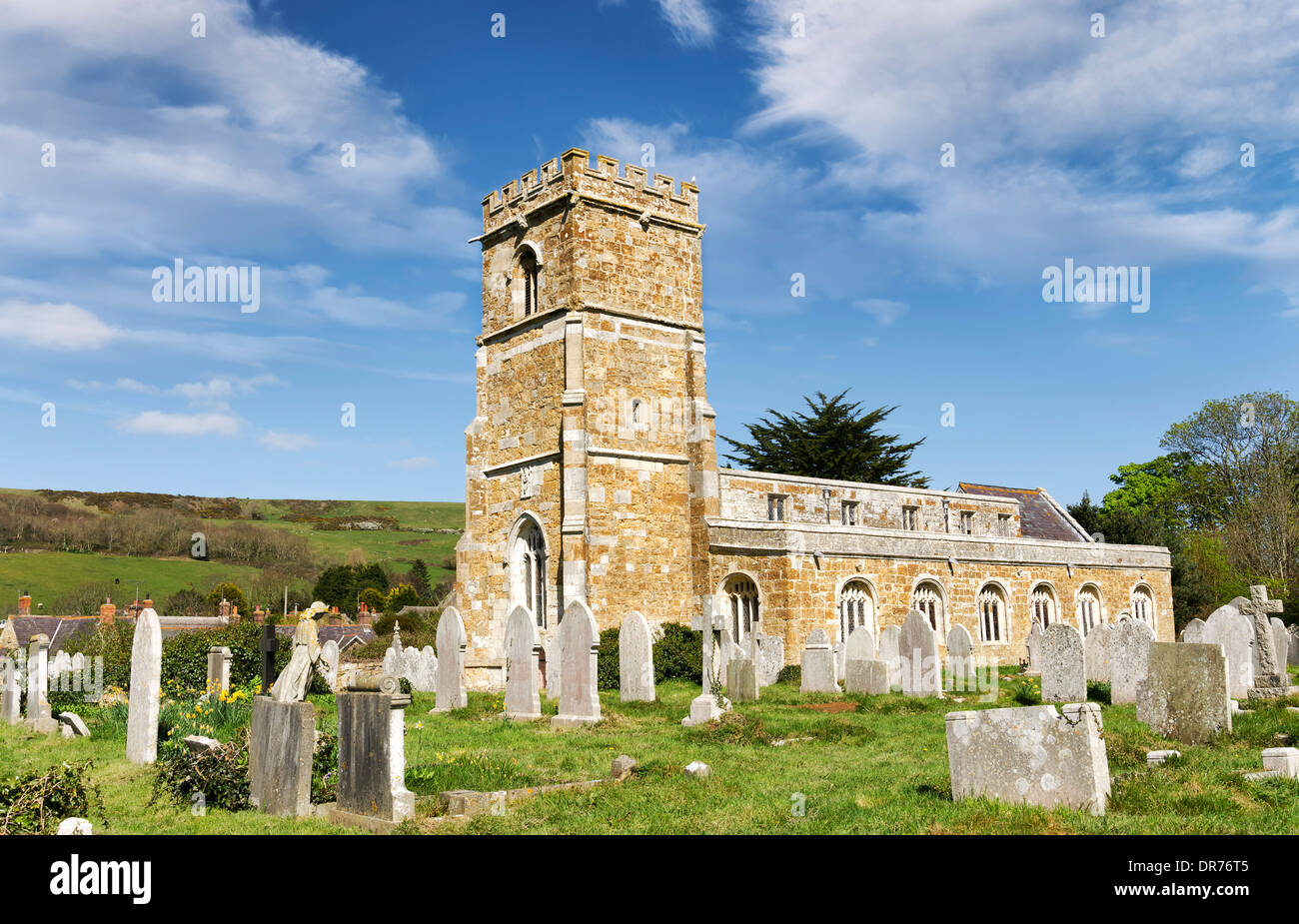 An English country church at Abbotsbury in Dorset Stock Photo