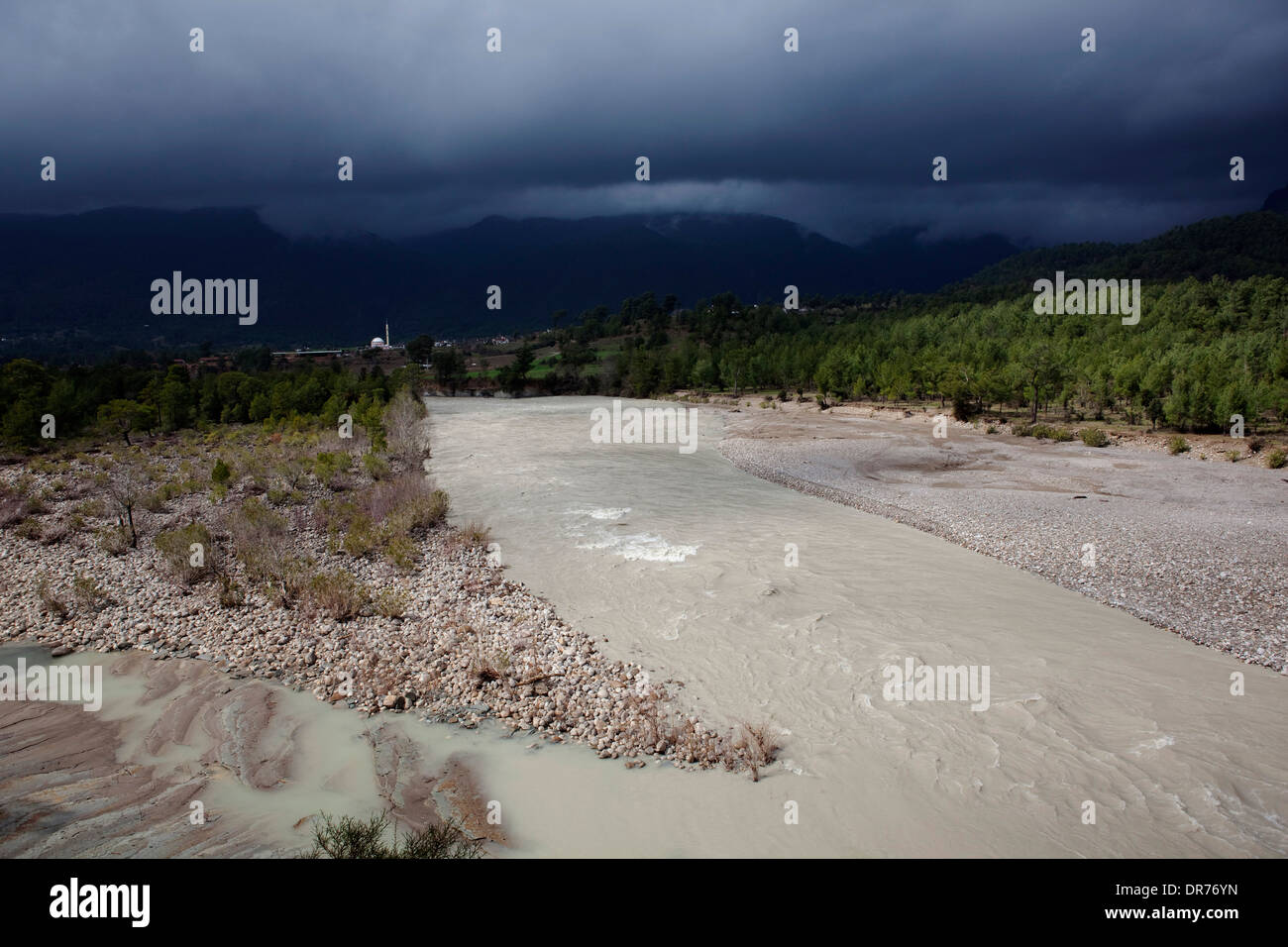 Koprulu Kanyon River flooding Antalya Turkey Stock Photo