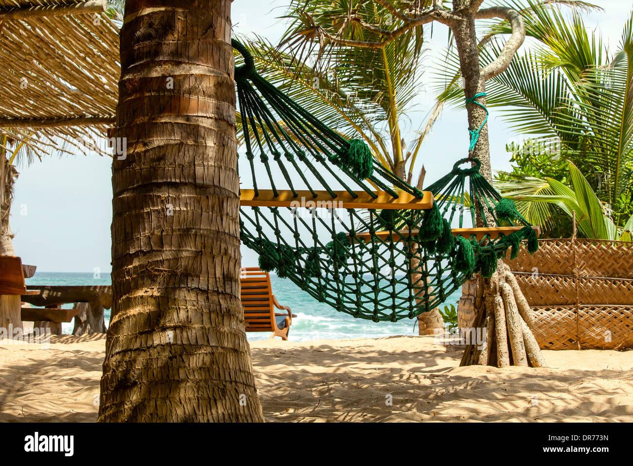 A hammock on the beach Stock Photo