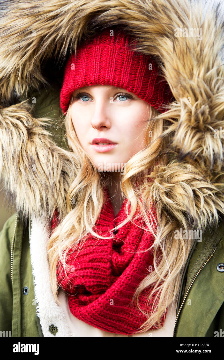 Wearing Red Hooded Jacket High Resolution Stock Photography and Images Alamy