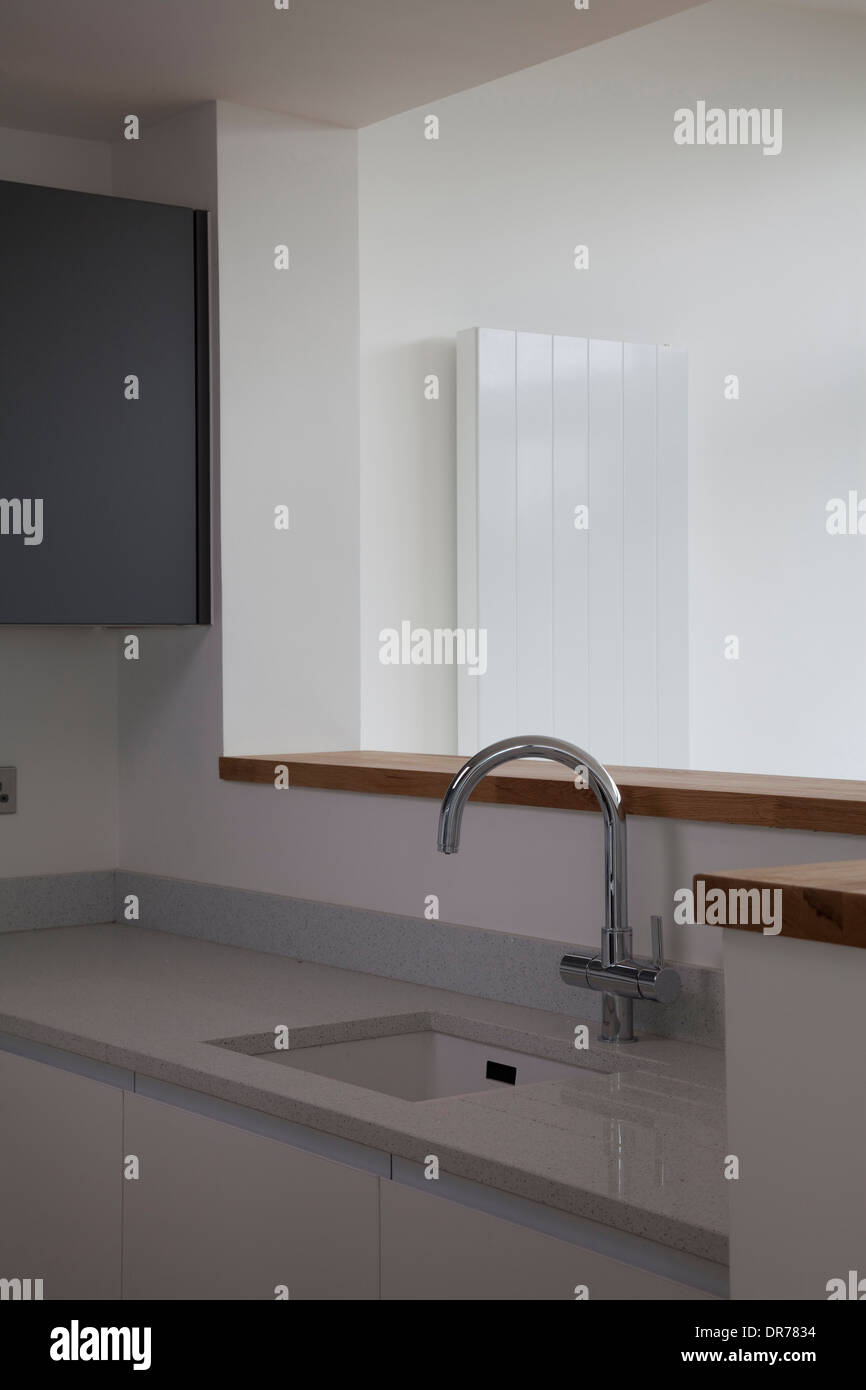 Sink and tap detail in Modern Apartments, Hampton Wick Stock Photo Alamy