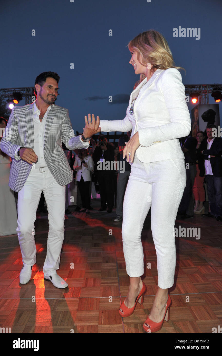 Don Diamont and his wife Cindy Ambuehl attend a party to celebrate 25