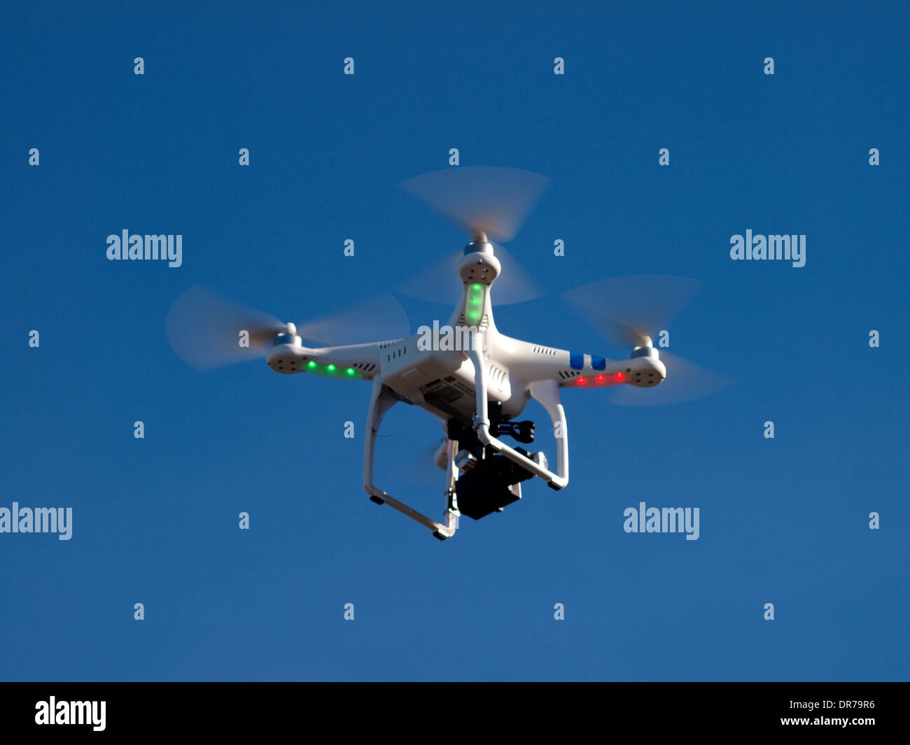Remote controlled multi-rotor aircraft for filming, UK Stock Photo
