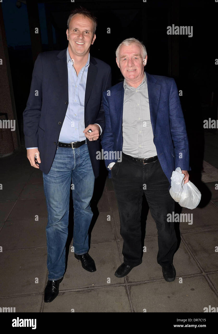 Dietmar Hamann, Eamon Dunphy leaving RTE Studios Dublin, Ireland - 12. ...