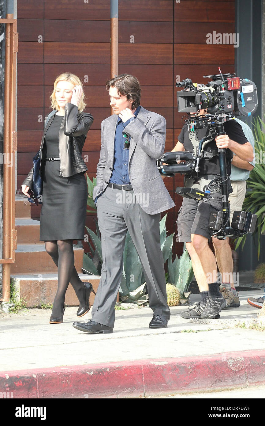 Cate Blanchett and Christian Bale Filming on location in Venice Beach