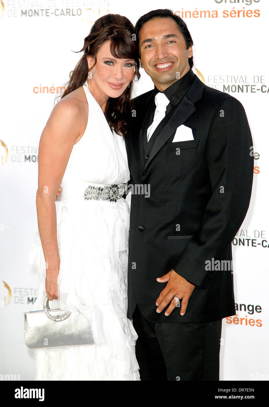 Hunter Tylo and husband Gersson Archila Orange Cinema Party during the