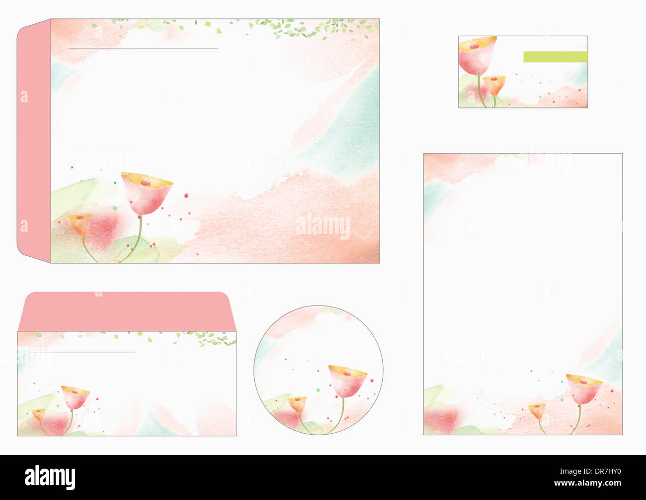 Pink Letter Set illustration of full letter set in pink design Stock Photo - Alamy