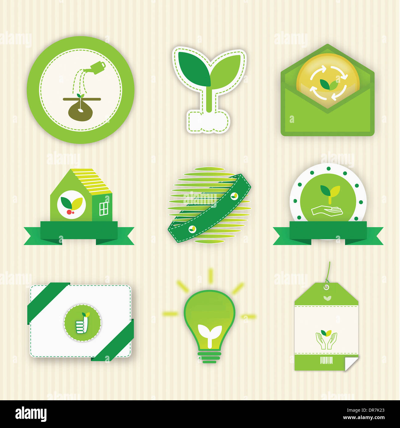 illustration icon set related to renewable energy Stock Photo - Alamy