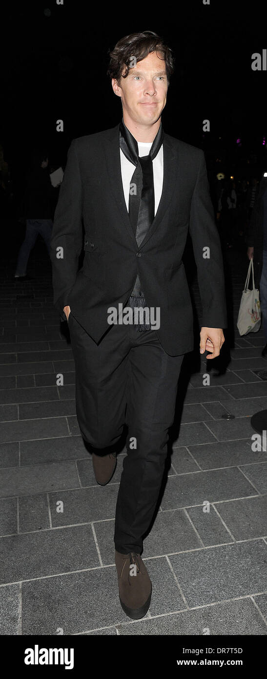Benedict Cumberbatch leaving the premiere of The Amazing Spider-Man ...