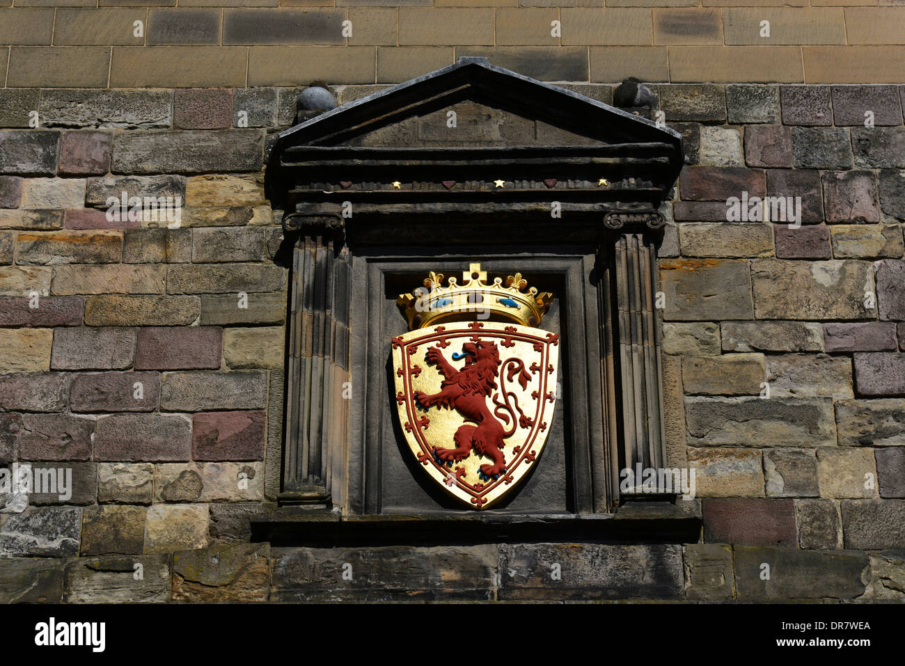 Coat of arms at the entrance, Edinburgh Castle, Edinburgh, Scotland