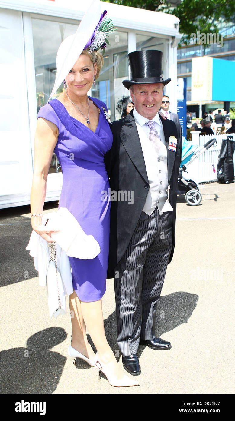 Jonjo O'Neill and Guest Royal Ascot at Ascot Racecourse - Day 1 Berkshire, England - 19.06.12 Stock Photo