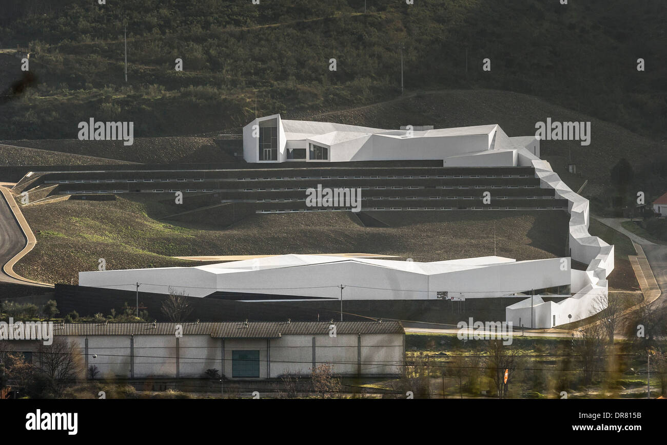 High Performance Rowing Centre, Pocinho ( Foz Coa), Portugal, Architect: Alvaro Andrade Design, 2014. Stock Photo