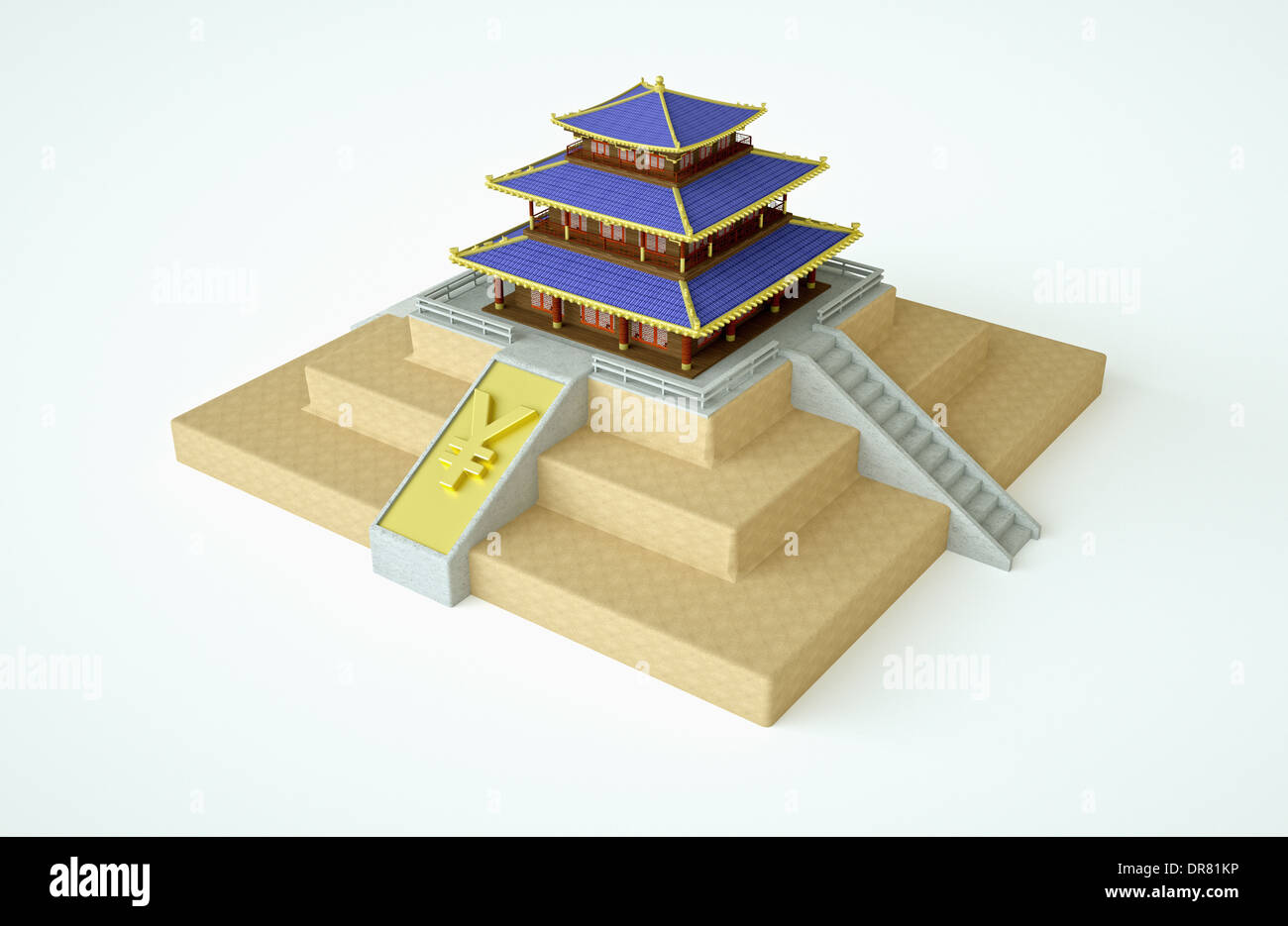 CHINESE MOUNTAIN TEMPLE STAIRS visual data 3
