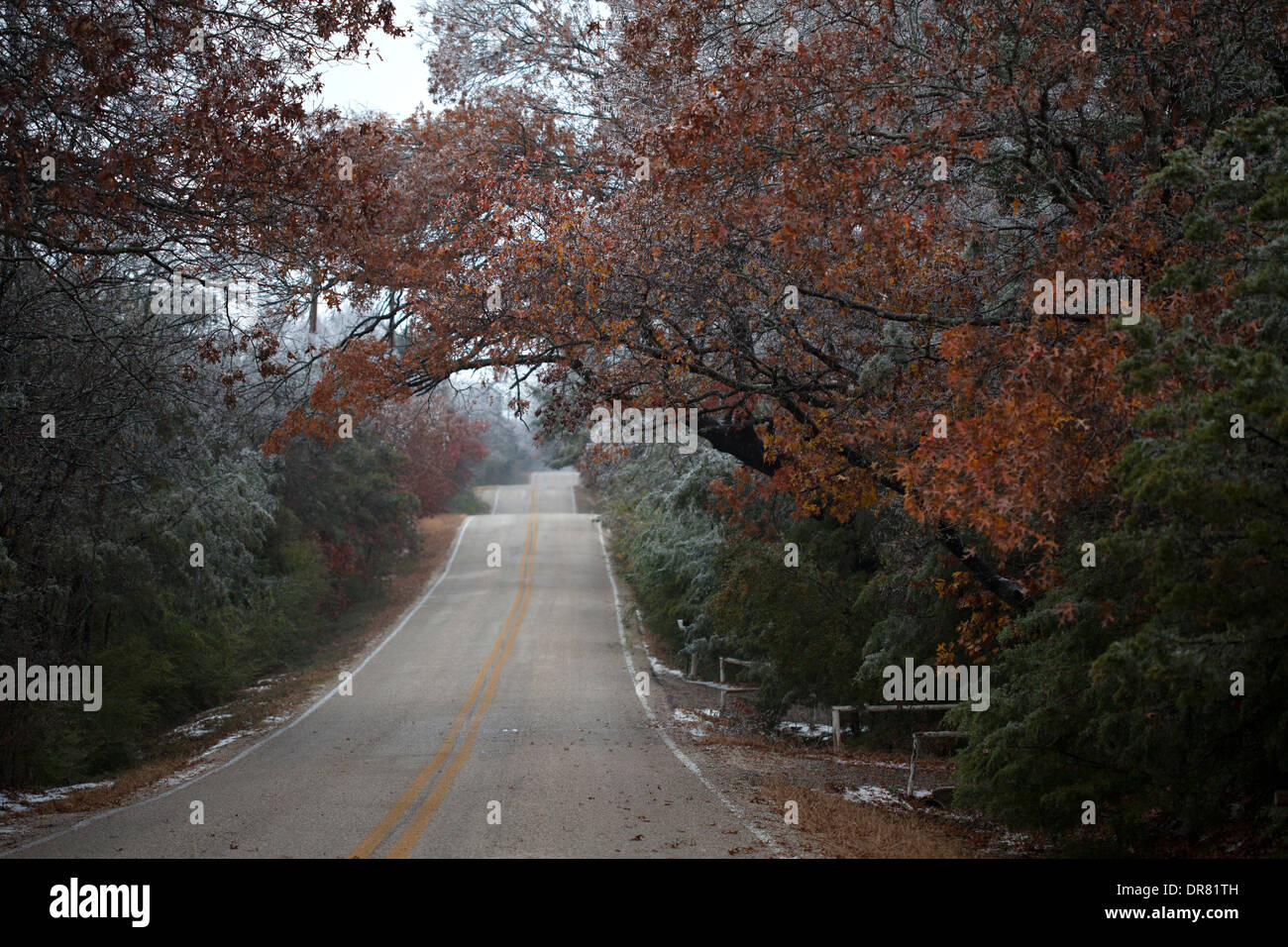Road, in Texas, United States, December 12, 2013. Stock Photo