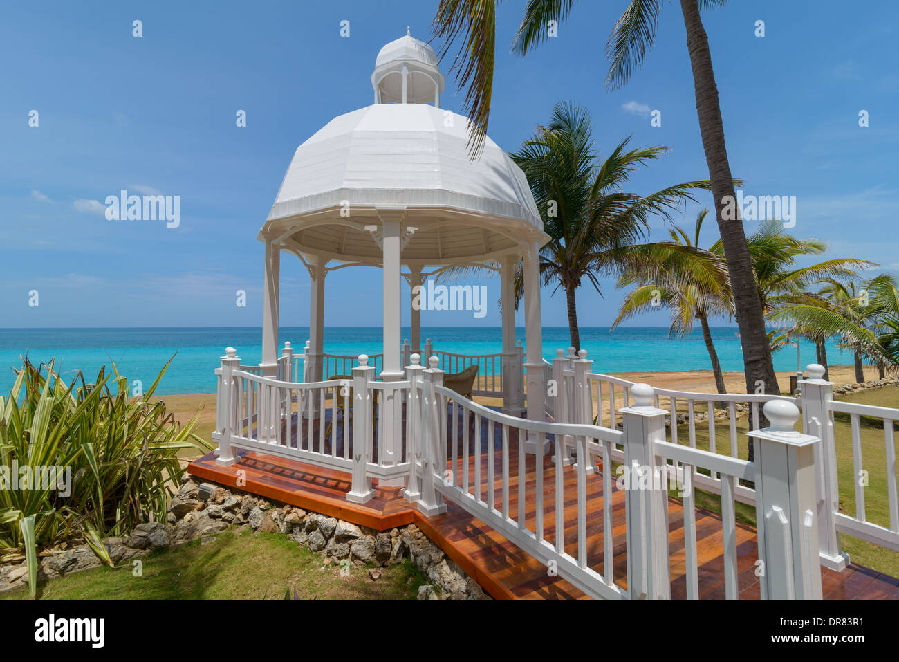 Pavillon am Meer, Pavillon on the beach Stock Photo