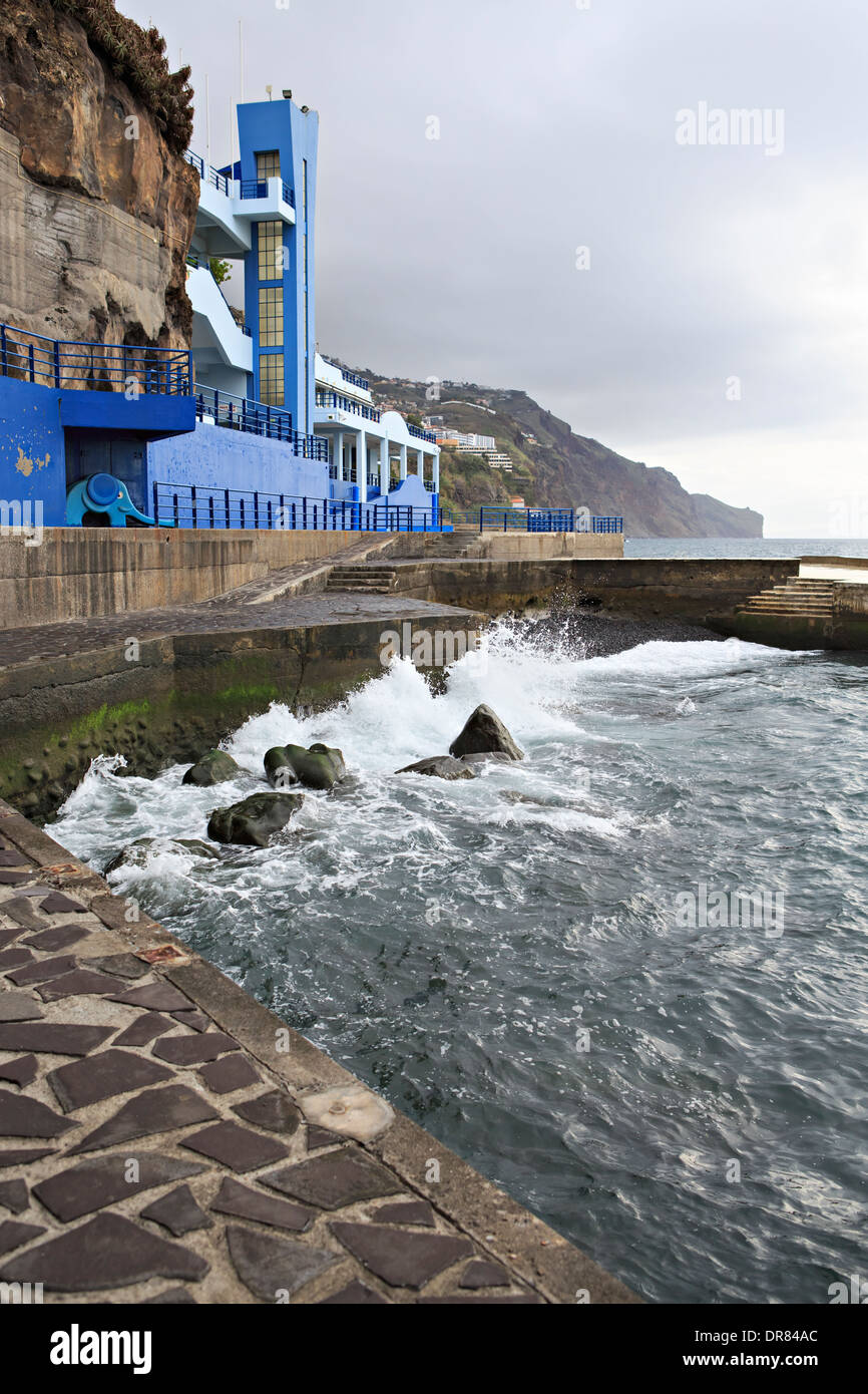 Swimming bath by Fortaleza de Santiago. Funchal, Madeita Island, Portugal Stock Photo