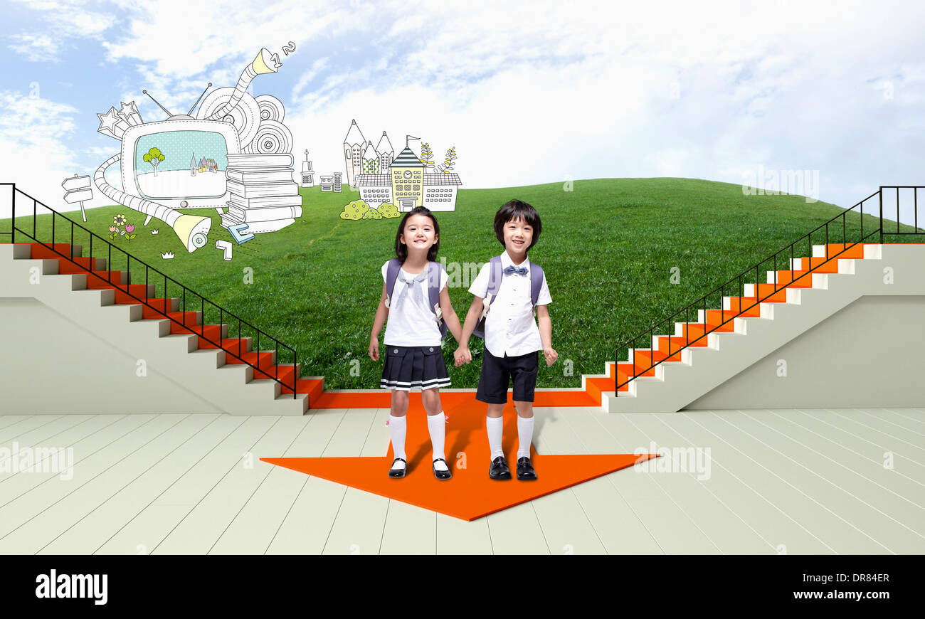 Girl wearing school uniform hi-res stock photography and images - Alamy