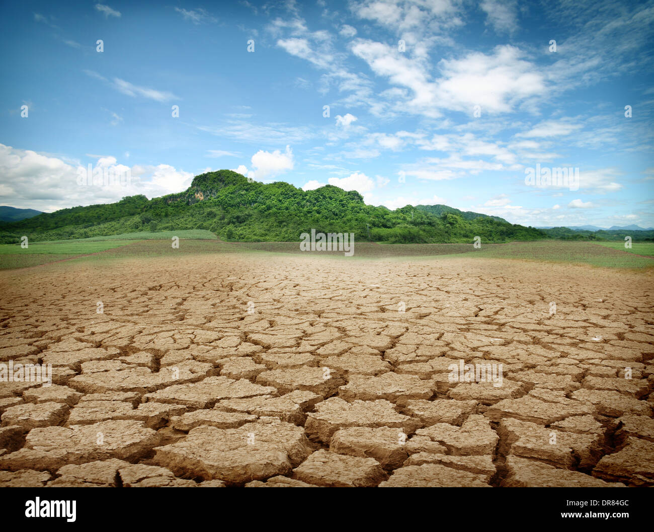 cracked earth - concept image of global warming Stock Photo - Alamy