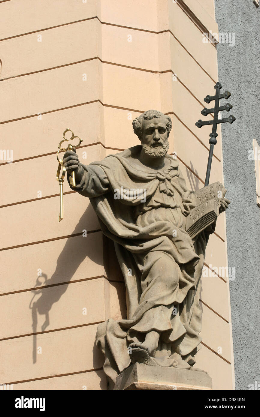 Saint Peter. Statue. Mala Strana. Prague. Czech Republic Stock Photo