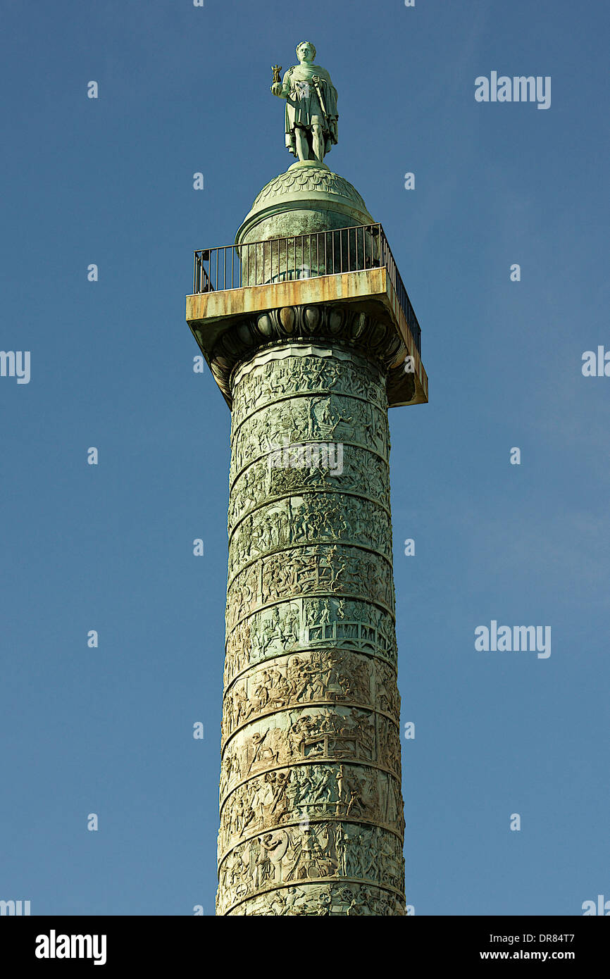 Bronze column at Place Vendome, Paris, France Stock Photo
