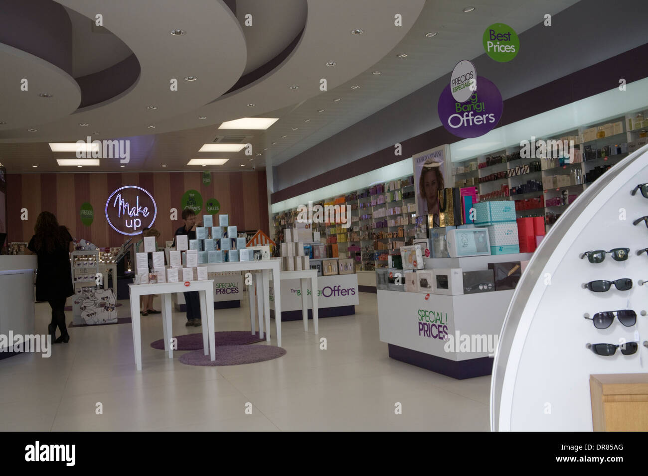 Lanzarote Canary Islands Inside of shop selling duty free perfumes and  cosmetic products Stock Photo - Alamy