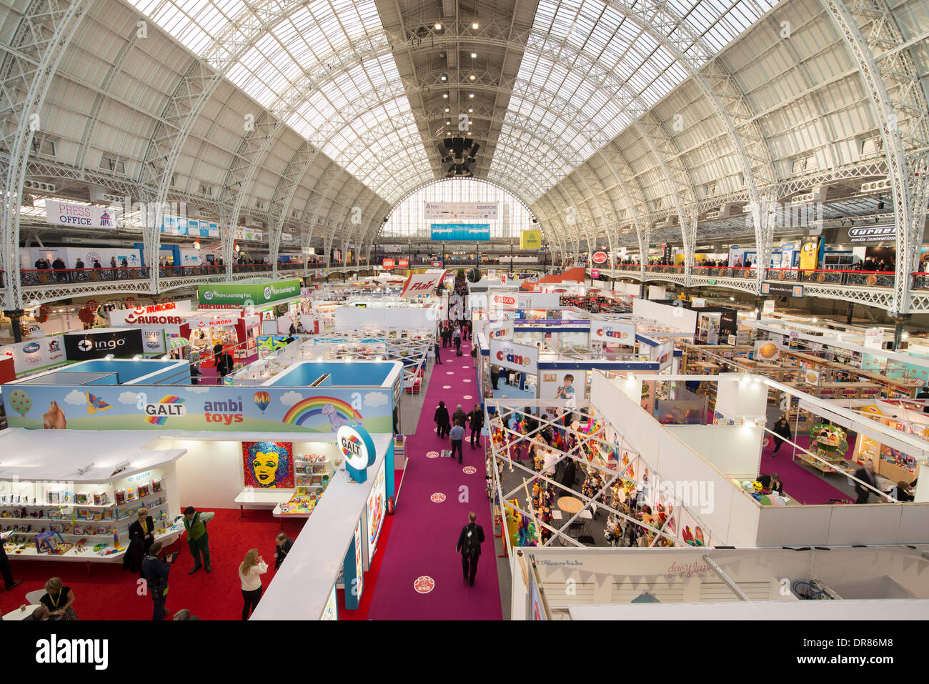 London, UK. 21st January 2014. Toy Fair opens in the Grand Hall at Olympia. The Toy Fair will
