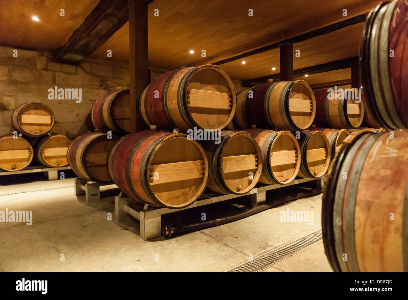 Cellar at Chateau de Sales, Bordeaux, France Stock Photo Alamy