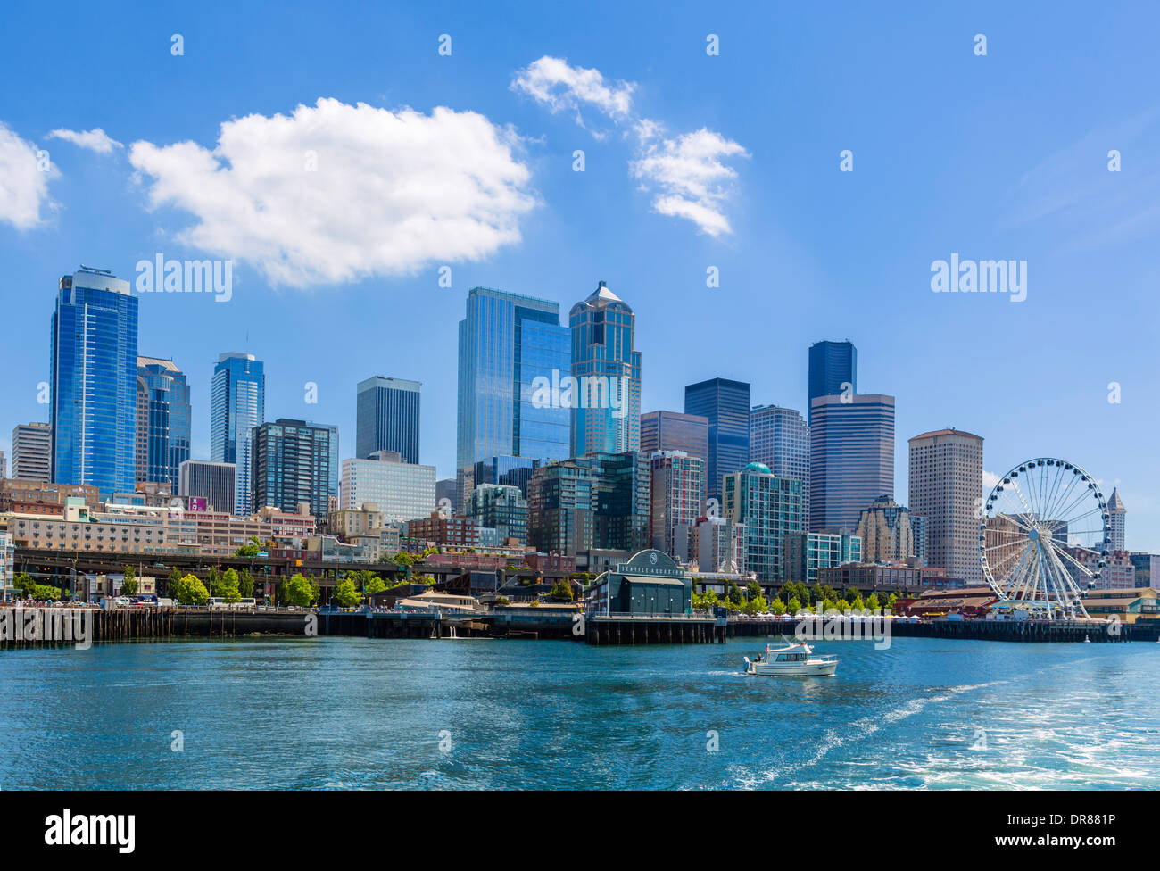 Downtown skyline and waterfront district from an Argosy harbor cruise