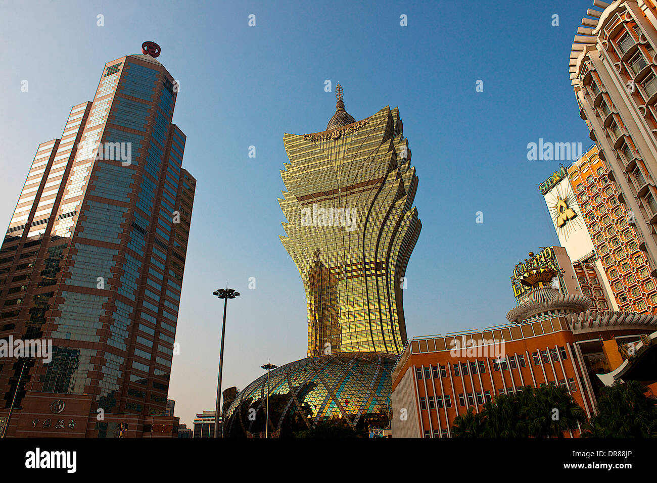 Grand Lisboa Casino in Macau, China Stock Photo