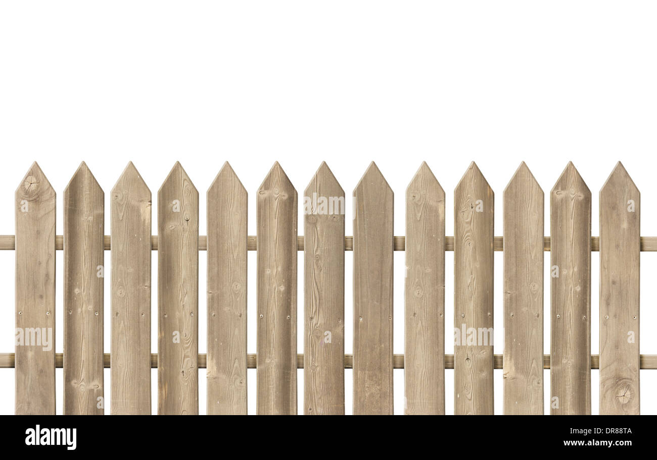 wooden fence isolated on white background Stock Photo - Alamy