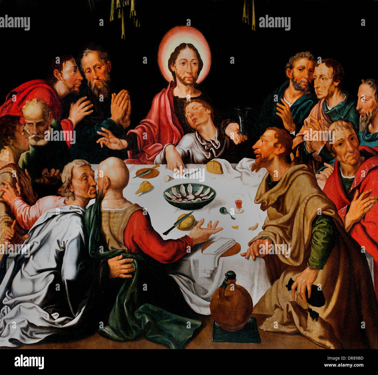 The Last Supper 1542 Albert Jacobszoon 1552-1573 Dutch Netherlands Stock Photo