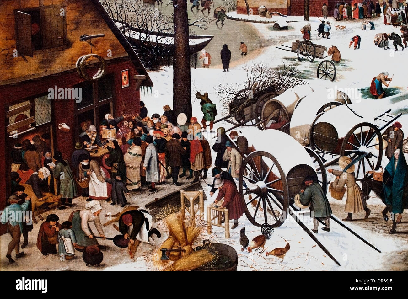Pieter Brueghel the Younger 1564 - 1638 Antwerp Belgian Belgium The enumeration of Bethlehem Stock Photo