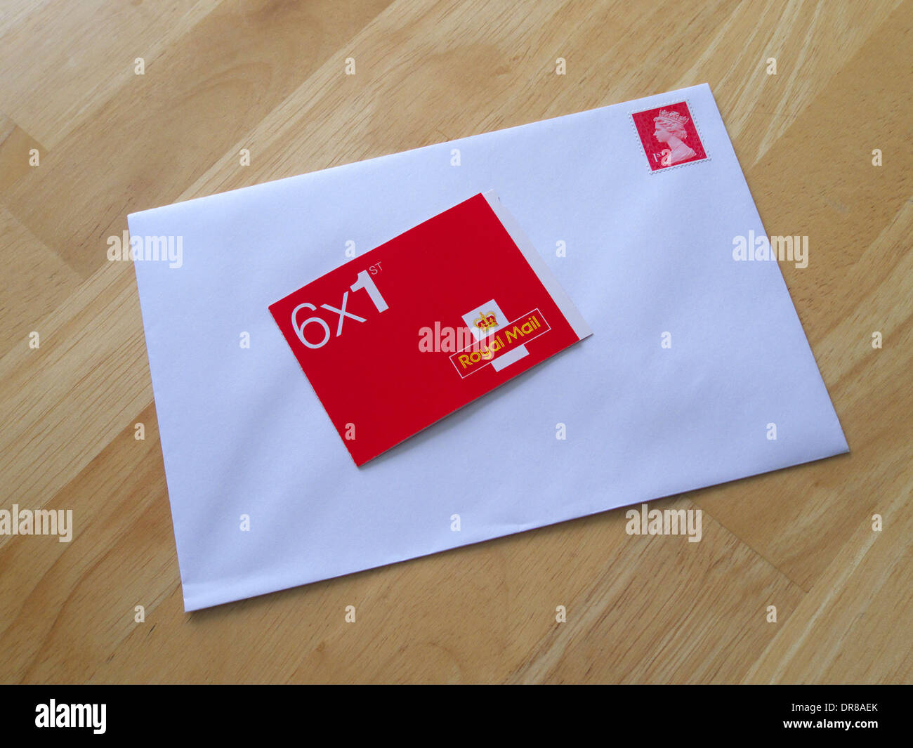 Royal Mail First Class Stamp Letter High Resolution Stock Photography