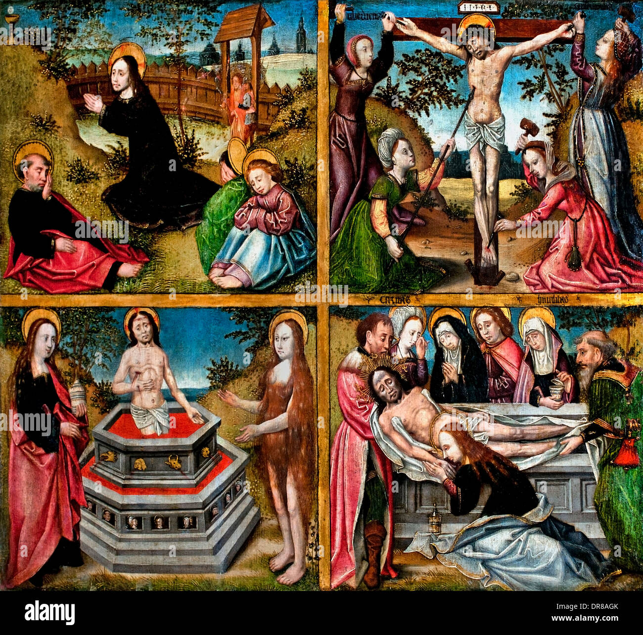 Christ Garden of olives Christ crucified Virtues' Christ Fountain of