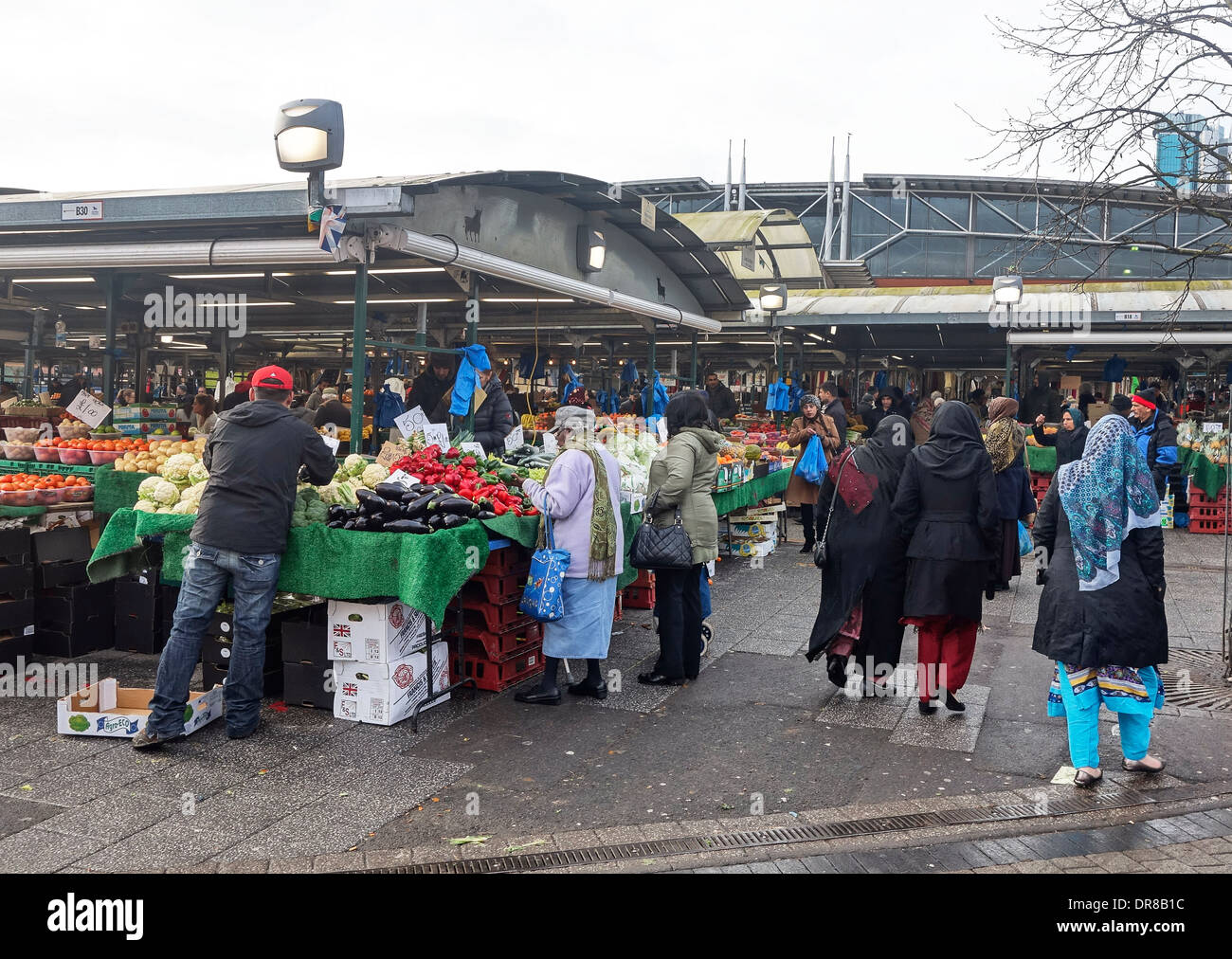 Birmingham outdoor market, UK Stock Photo Alamy