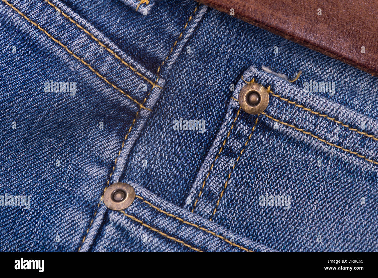 Jeans, Back With Belt Loops Stock Photo - Alamy