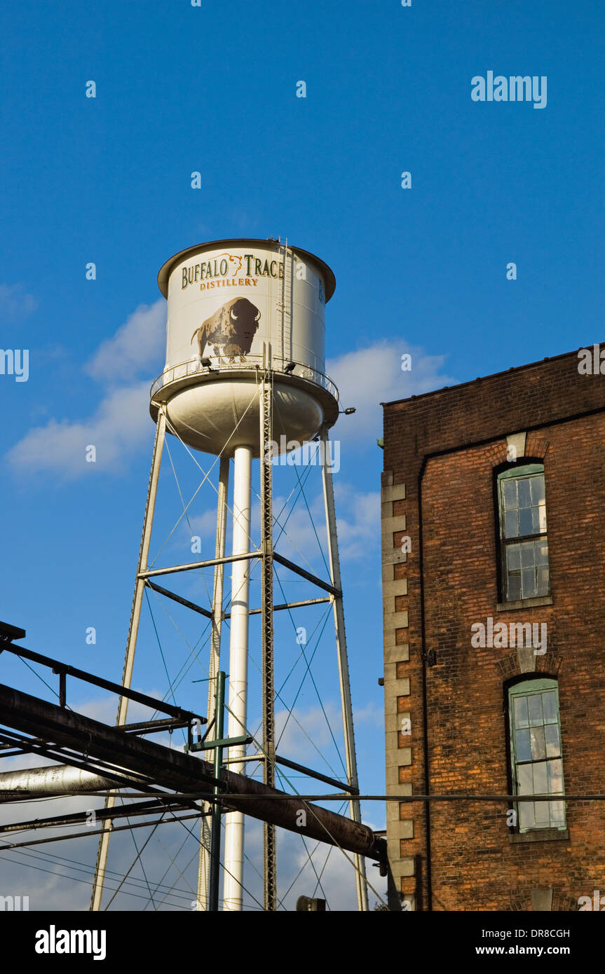 Water Tower at Buffalo Trace Distillery in Frankfort, Kentucky Stock Photo