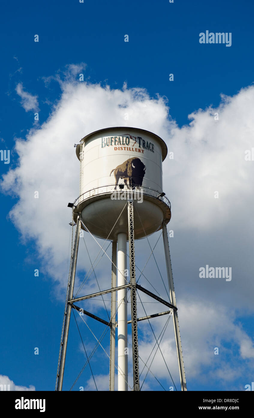 Water Tower at Buffalo Trace Distillery in Frankfort, Kentucky Stock Photo