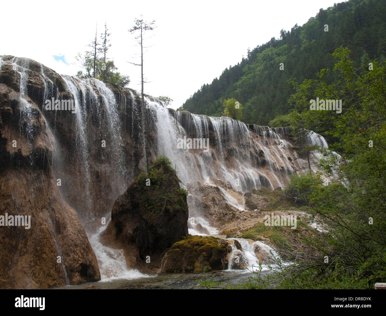 Pearl Waterfall in Jiuzhaigou, China Stock Photo