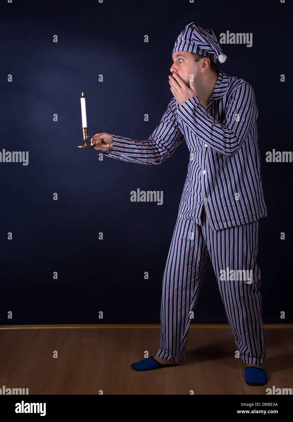 Man pyjamas night cap hi-res stock photography and images - Alamy