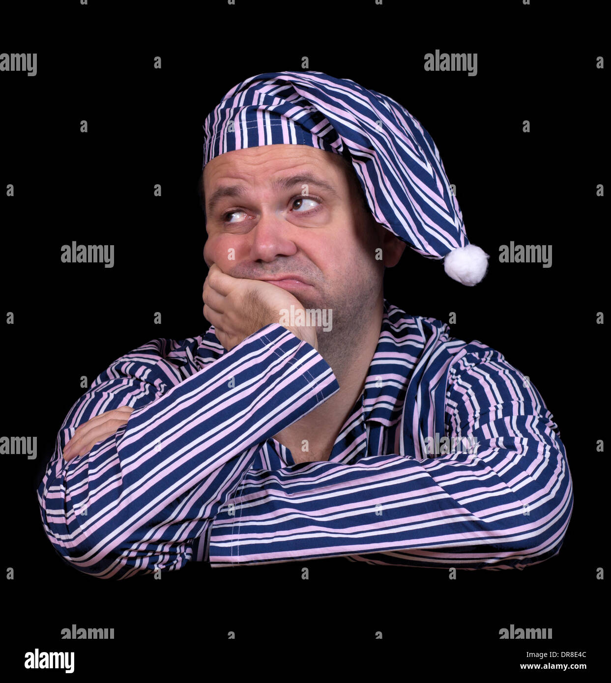 Man pyjamas night cap hi-res stock photography and images - Alamy