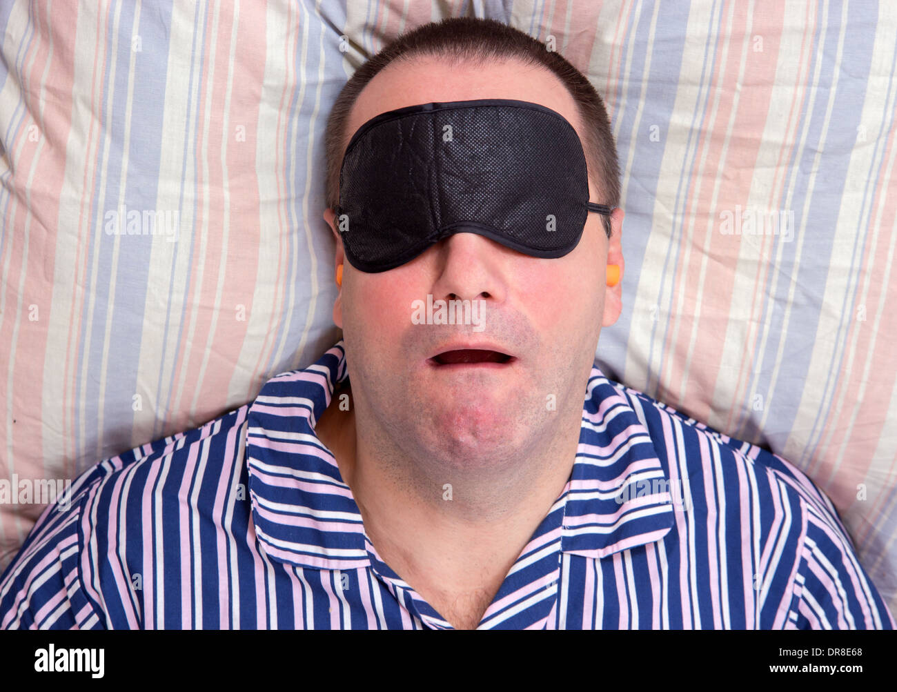Sleep mask man snoring hires stock photography and images Alamy